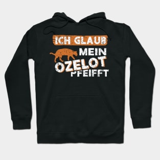 Ozelot Spruch für Damen Tier Baby Vintage Style Hoodie